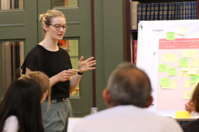 IHub member talking to group