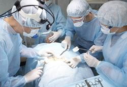 An emergency surgery scene