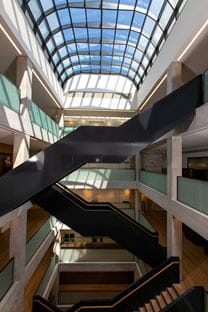 The atrium within the new Royal College of Surgeons of England headquarters in London. 