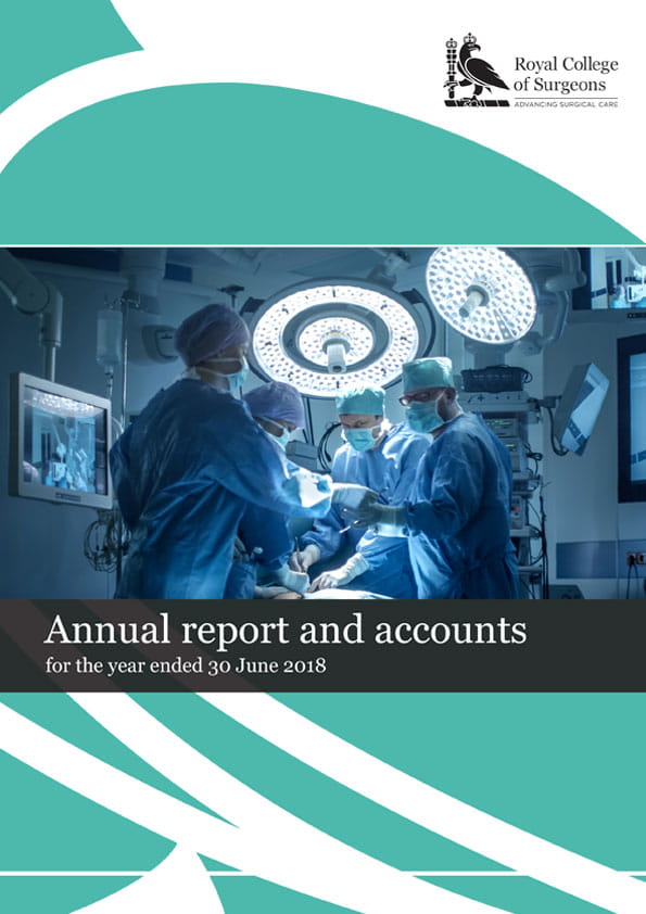 Royal College of Surgeons Annual Report 2017 - 2018 cover