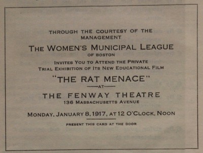 Film invitation for The Rat Menace