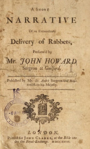 Mary Toft 3: Delivery of Rabbets