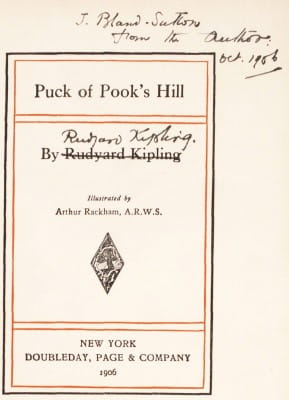 Puck of Pook's Hill, signed