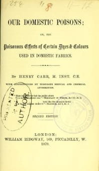 Arsenic 5: Our Domestic Poisons