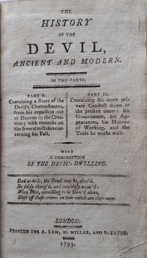 History of the Devil 1: title page