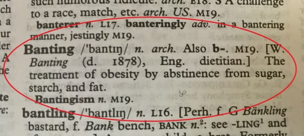 Banting 1: dictionary