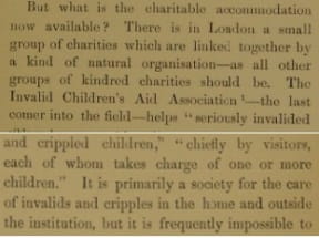 Eleanor Davies-Colley & the Invalid Children’s Aid Association 3: Description of Charity