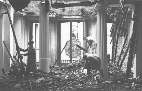 College bomb damage