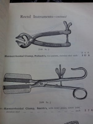 Surgical instrument catalogue - rectal instruments
