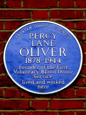 Giving blood 4: blue plaque