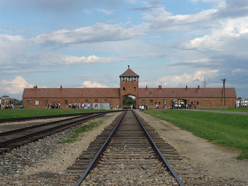 Birkenau Gate; Wikipedia Commons