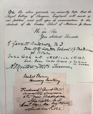  Elizabeth Garrett Anderson's petition