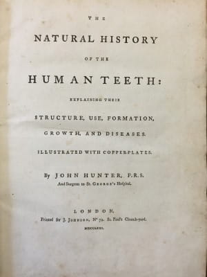  John Hunter - The natural history of the human teeth 1771