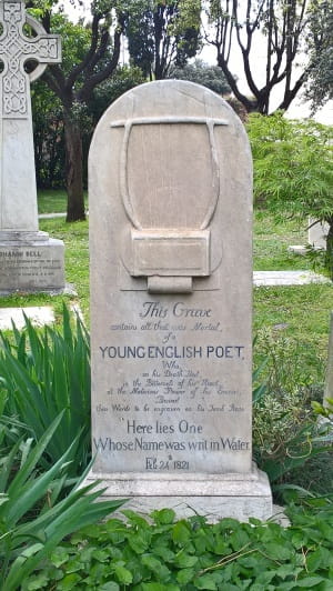 Keats 3: gravestone