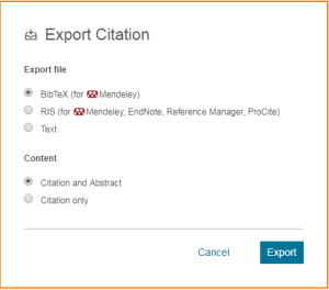 ClinicalKey e-Books 5: export citation