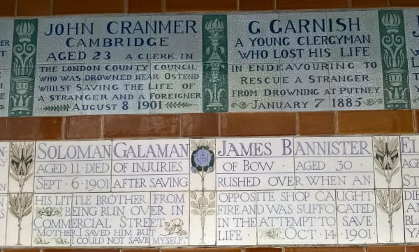 Postmans Park 5 - the plaques