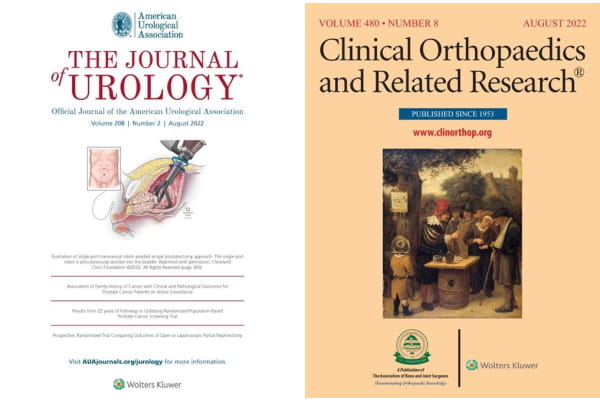 Covers of The Journal of Urology and Clinical Orthopaedics and Related Research