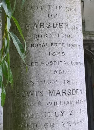 William Marsden 3: Grave