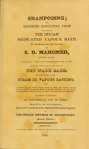 Shampooing: the title page