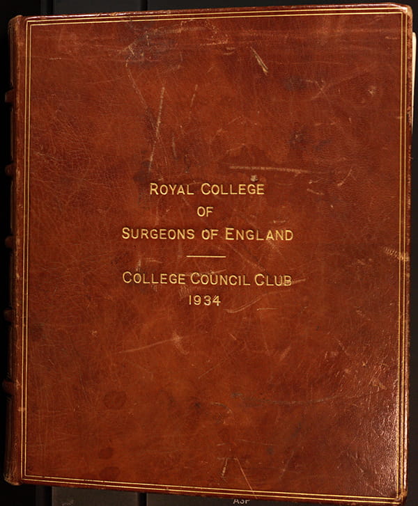 The front cover of the RCS College Council Club Photograph Album 1950-1966
