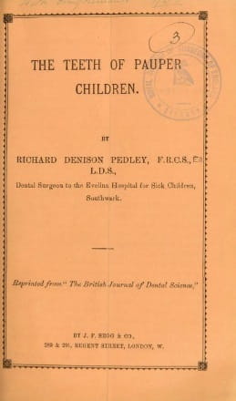 Pedley 2: cover of The Teeth of Pauper Children