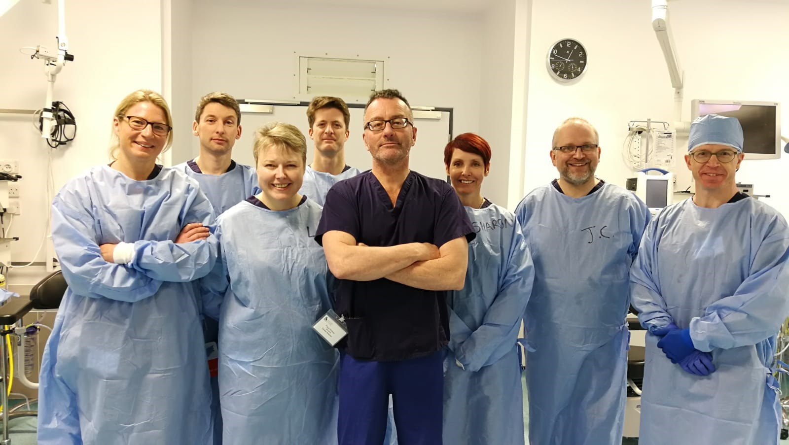 Colonel Paul Parker (centre) and members of the DCOTS course