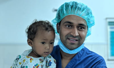 Dr Binod and patient